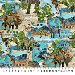 Prehistoric World by Linda Ludovico for Northcott - 24741-12