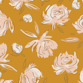 Art Gallery Flannel - All is Well F-22402a Bed of Roses Amber