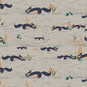 Fusion Little Forester from Art Gallery Fabrics - FUS-LF-2205 Squirrels at Play