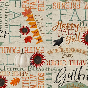Happy Fall 18119-BGE by 3 Wishes Fabrics