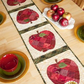 Shabby Fabrics Patchwork Apple Table Runner Pattern