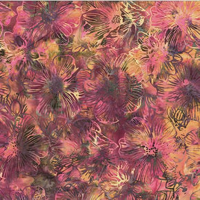 Bali Batiks by Hoffman - Outline Flowers Bohemian 2437-614