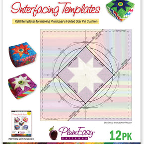 Plum Easy Templates - Folded Star Pin Cushion  12 pack Refill