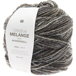 Creative Melange Aran Wonderball - Color 008 Grey Mix*