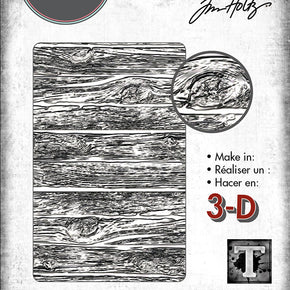 Sizzix Embossing Folder 3-D Texture Fades Mini - Mini Lumber 665460