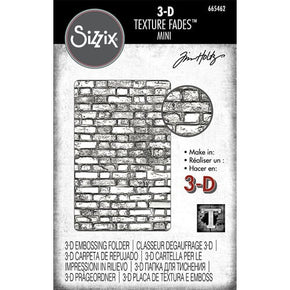 Sizzix Embossing Folder 3-D Texture Fades Mini - Mini Brickwork 665462