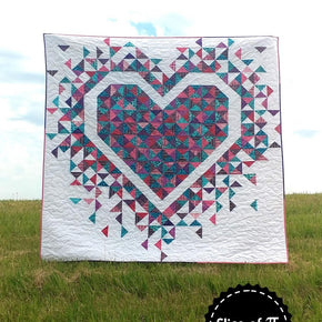 Slice of Pi - Exploding Heart Quilt Pattern