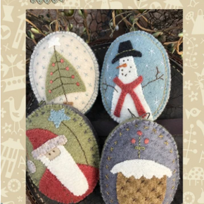 Hatched and Patched Snowman and Santa Decoration -Pattern