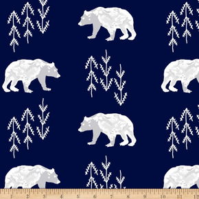 Shannon Premier Prints Minky Bearfoot Cuddle Navy