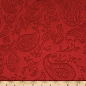 Shannon Fabrics Embossed Paisley Red