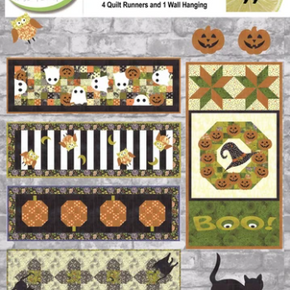 Happy Halloween 4 quilt runners and 1 Wall Hanging