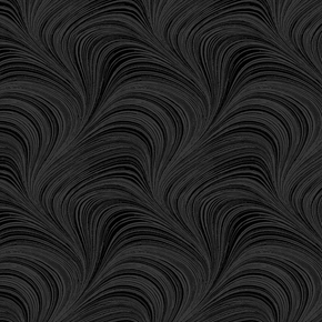 Benartex Wave Texture 108" Flannel Wide Quilt Back 12966WF-12 Black