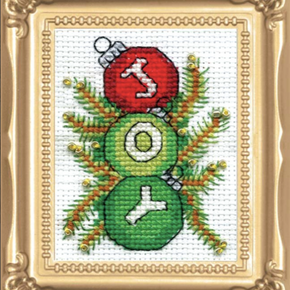 Design Works - 2" X 3" Counted Cross Stitch Picture Frame Kit - Joy 529