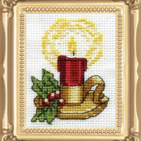 Design Works - 2" X 3" Counted Cross Stitch Picture Frame Kit - Candle 532