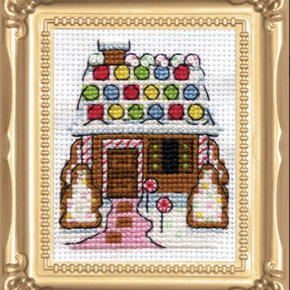 Design Works - 2" X 3" Counted Cross Stitch Picture Frame Kit - Gingerbread House 533