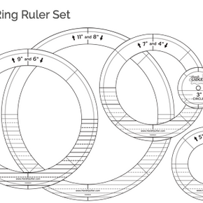 Handi Quilter Ruler - HQ Ring Templates - Gold Set