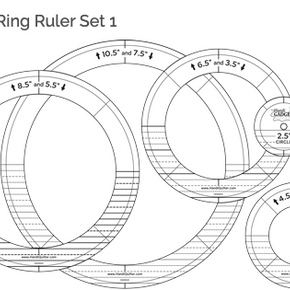Handi Quilter Ruler - HQ Ring Templates - Silver Set