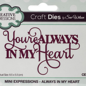 Creative Expressions Craft Dies - You're Always In My Heart CEDME050