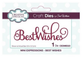 Creative Expressions Craft Dies - Best Wishes CEDME023