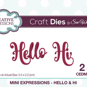 Creative Expressions Craft Dies - Hello Hi CEDME 004