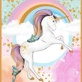 Rainbow Unicorns Panel - Fantastical Unicorn 9013/15