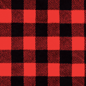 Shannon Cuddle Fabrics - Buffalo Check Scarlet / Black