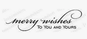 Impression Obsession Cling Stamp - Merry Wishes D5689