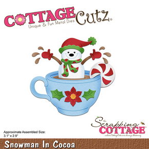 Cottage Cutz Die - Snowman in Cocoa