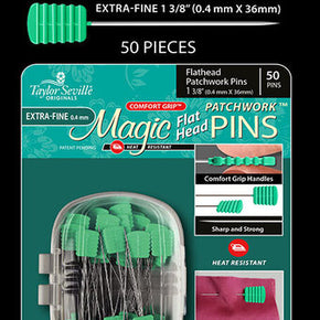 Magic Pins - Extra Fine .4mm Flathead Patchwork Pins 50pc
