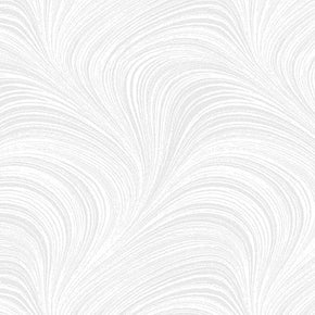 Benartex Wave Texture 108" Flannel Wide Quilt Back 12966WF-09 White