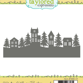Taylored Expressions Stamp - Winter Village Background TEBB119