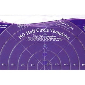 Handi Quilter Ruler - HQ Half Circle Templates 1"-12" set of 6