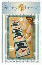 Patchwork Snowman Table Runner - Pattern - by Shabby Fabrics