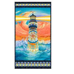 Lighthouse Panel Fabric ~ The Lightkeeper’s Quilt Collection Designed by Quilt-ish of Cape Cod for StudioE Fabrics