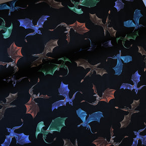 The Last Dragon Fabric from Timeless Treasures - C137 BLK