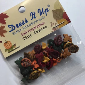 Dress it Up Buttons - Fall Inspirations Tiny Leaves 1774