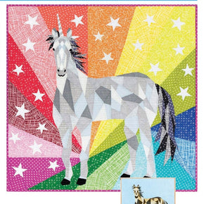 The Unicorn and Horse Abstractions Quilt Pattern by Violet Craft