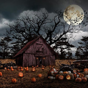 Haunted Halloween pumpkin - Panel - #T4863-192-Pumpkin - by Hoffman Fabrics