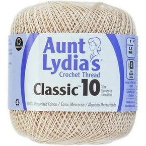 Aunt Lydia's Crochet Thread Classic 10 - Ecru